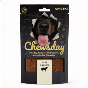Uniszki CHEWSDAY Paski Mięsne Jagnięcina dla psa 80g