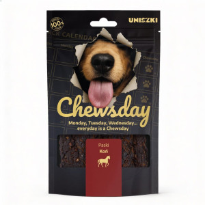 Uniszki CHEWSDAY Paski Mięsne Konina dla psa 80g