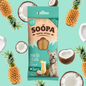 SOOPA Dental Stick dla Psa Gryzak Ananas Kokos 100g (4 szt.)