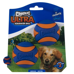 Chuckit! Piłka Zabawka dla psa ULTRA SQUEAKER BALL MEDIUM 2PAK