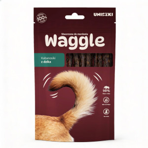 Uniszki Waggle Kabanosiki z Dzika dla Psa 60g