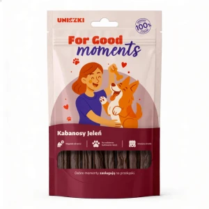 Uniszki FOR GOOD MOMENTS Kabanosy Jeleń z Wieprzowiną dla Psa 70g