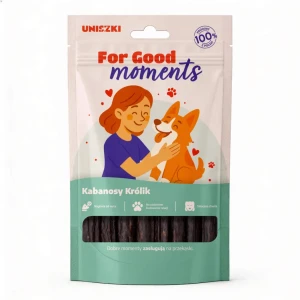Uniszki FOR GOOD MOMENTS Kabanosy Królik z Wieprzowiną dla Psa 70g