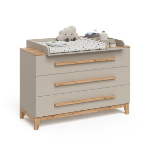 Puslebord Malia Cashmere eg 133.2 x 98 cm med 3 skuffer Vitalispa