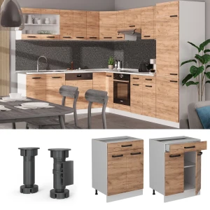 Küchenunterschrank R-Line Goldkraft Eiche 60 cm AP Eiche livinity®