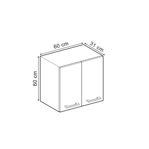 Hängeschrank R-Line Blau-Grau 60 cm Vicco