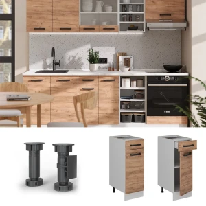 Küchenunterschrank R-Line Goldkraft Eiche 30 cm AP Eiche livinity®
