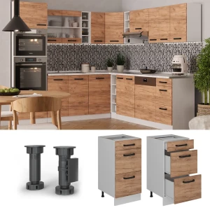 Küchenunterschrank R-Line Goldkraft Eiche 40 cm AP Eiche livinity®