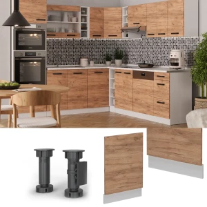 Frontblende R-Line Goldkraft Eiche 45 cm AP Marmor livinity®