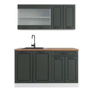 Yhden hengen keittiö R-Line Antrasiitti maalaistalo/valkoinen 140 cm , AP Oak Vicco