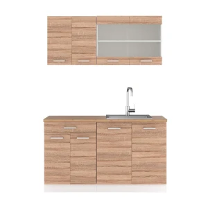 Cuisine R-Line Sonoma/blanc 140cm , PT Chêne Vicco