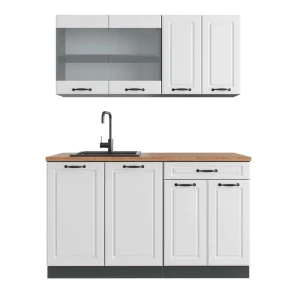 Singlekøkken R-Line Hvidt landhus/antracit 140 cm , BP Eg Vicco