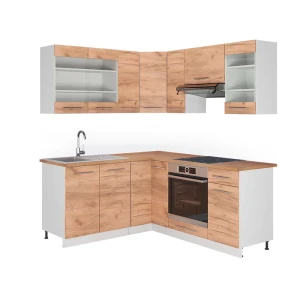 Hjørnekøkken Fame-Line Gold power eg/hvid 190 x 60 cm , BP Eg Vicco