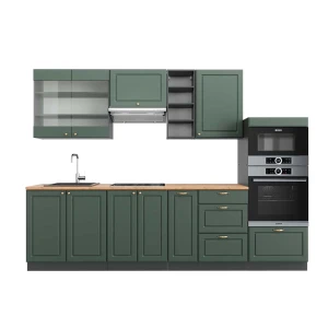 Køkkenrække Fame-Line Grøn-Guld Country House/Anthracit 280 cm , BP Eg Vicco