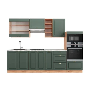 Keittokomero Fame-Line Vihreä-kultainen maalaistalo/Goldkraft-tammi 280 cm , AP Marble Vicco