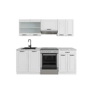 Cuisine R-Line Blanc campagne/blanc 200cm , PT Marbre Vicco