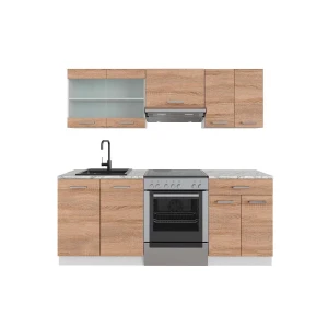 Keittokomero R-Line Sonoma/Valkoinen 200 cm ilman työtasoa Vicco