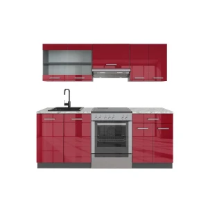 Keittokomero R-Line Korkeakiiltoinen punainen/antrasiitti 200 cm , AP Marble Vicco
