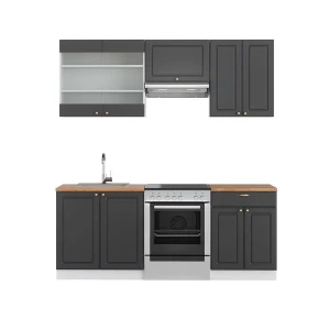 Keittokomero Fame-Line Antrasiitti kulta/valkoinen 200 cm , AP Oak Vicco