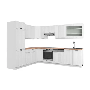 Hjørnekøkken Fame-Line Hvid landhus/Hvid 287 x 227 cm, BP Eg Vicco