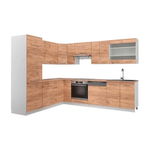 Hjørnekøkken Fame-Line Gold power eg/hvid 287 x 60 cm , BP Eg Vicco