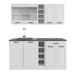 Singlekøkken R-Line Hvidt landsted/hvid 160 cm , BP Antracit Vicco