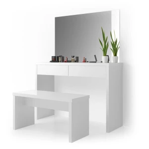 Makeupbord Azur Hvid 120 cm med bænk Vicco