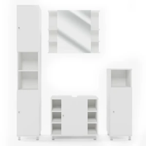 Meubles bain Fynn Blanc 4 parties Vicco