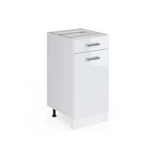 Universal underskab R-Line Hvid højglans 40 cm med skuffe, uden bordplade Vicco