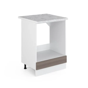 Herdumbauschrank R-Line Edelgrau 60 cm , AP Marmor Vicco