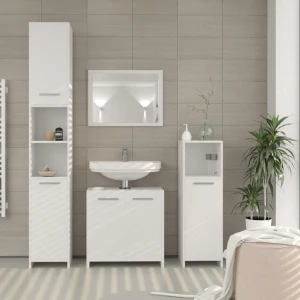 Badmöbel-Set Kiko Weiß 3 Teile livinity®