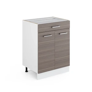 Unterschrank R-Line Grau 60 cm mit Schubladen, ohne Arbeitsplatte Vicco
