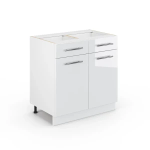 Badeværelsesskab Fame-Line Hvid højglans 80 x 82 cm uden bordplade Vicco