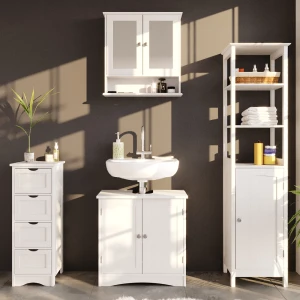 Badmöbel-Set Bianco Weiß 4 Teile livinity®