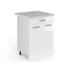 Universal underskab R-Line Hvid højglans 60 cm med skuffer Vicco