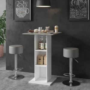 Bartisch-Set Rodeo Beton 70 x 70 cm mit 2 Barhockern livinity®