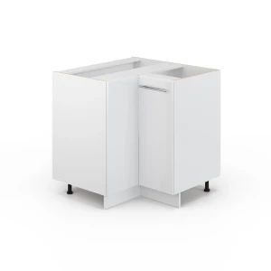 Eckunterschrank Fame-Line Weiß Hochglanz 80.5 cm ohne Arbeitsplatte Vicco
