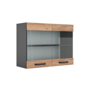 Køkkenskab med glas R-Line Gold power oak 80 cm Vicco