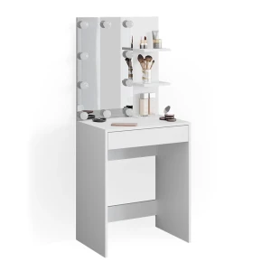 Makeupbord Isabelle Hvid 60 cm med LED-belysning Vicco