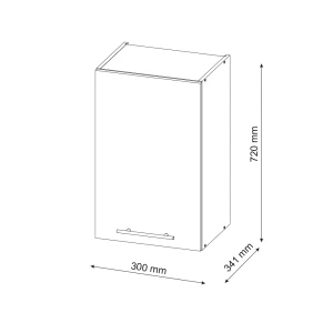 Hängeschrank Fame-Line Weiß Hochglanz 30 cm Vicco