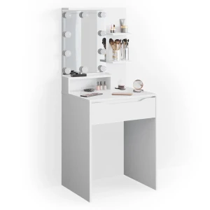 Makeupbord Ruben Hvid 60 cm med LED-belysning Vicco