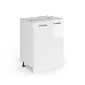 Universal underskab R-Line Hvid højglans 60 cm med låger, uden bordplade Vicco
