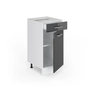 Küchenunterschrank R-Line Anthrazit Hochglanz 40 cm ohne Arbeitsplatte livinity®