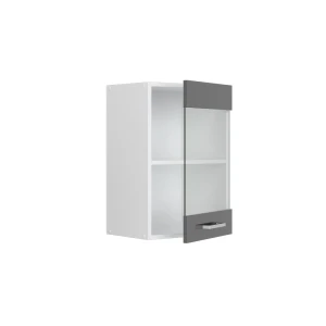 Küchenglasschrank R-Line Anthrazit Hochglanz 40 cm livinity®