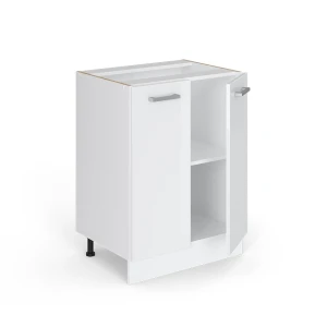 Küchenunterschrank R-Line Weiß Hochglanz 60 cm ohne Arbeitsplatte livinity®