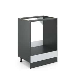 Komfurindbygningsskab R-Line Hvid landhus 60 cm , BP Marmor Vicco