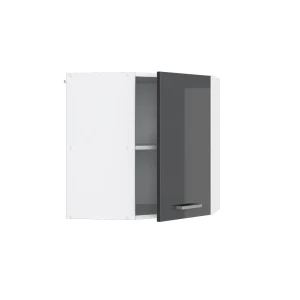 Eckhängeschrank R-Line Anthrazit Hochglanz 57 cm livinity®