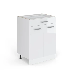 Universal underskab R-Line Hvid højglans 60 cm med skuffer, uden bordplade Vicco