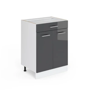 Universal underskab R-Line Antracit højglans 60 cm med skuffer, uden bordplade Vicco