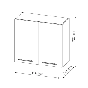 Hängeschrank Fame-Line Weiß Hochglanz 60 cm Vicco